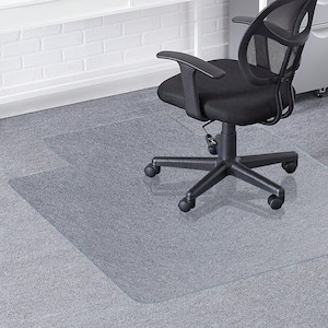 Premium Clear 47 in. x 35 in. PVC Wood Carpet Floor Office Chair Mat