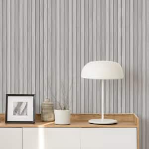 Transform Wooden Slats Grey Peel and Stick Wallpaper
