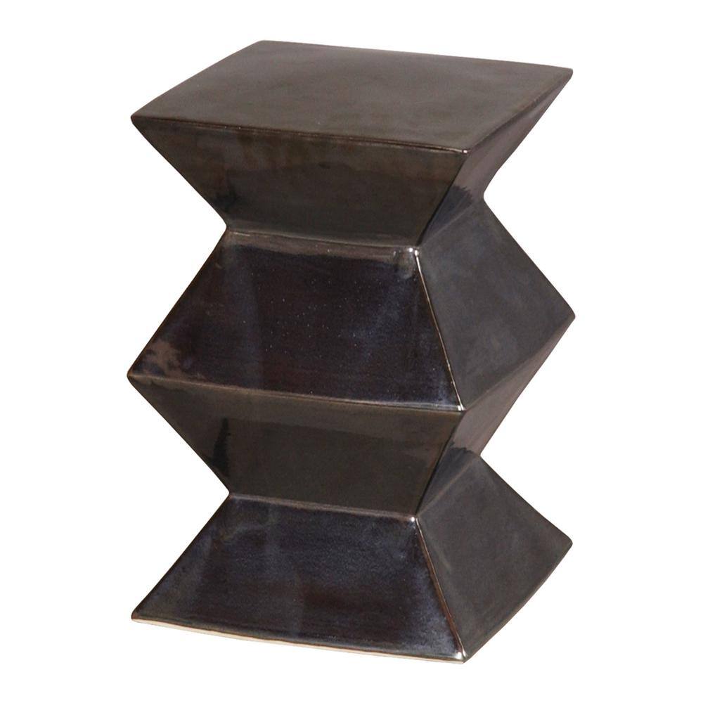 Zigzag 18 in. H Metallic Square Ceramic Garden Stool price history on PriceWatchPro