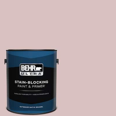 1 gal. #PPU17-08 Peony Blush Satin Enamel Exterior Paint & Primer