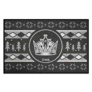 Los Angeles Kings Holiday Sweater Black 1.5 ft. x 2.5 ft. Starter Area Rug