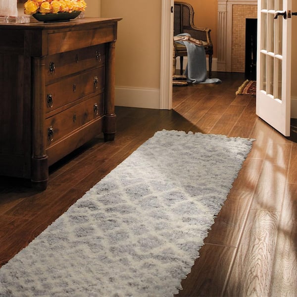 Caspian 2 ft. x 12 ft. Gray Moroccan Runner Rug