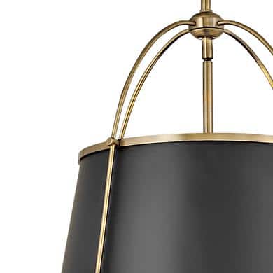 HINKLEY - Clarke 1-Light Warm Brass Shaded Mini Pendant