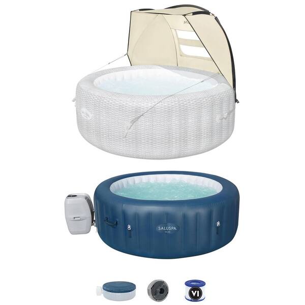Bestway Milan 6-Person Air Jet Inflatable Hot Tub with Canopy Spa Accessory