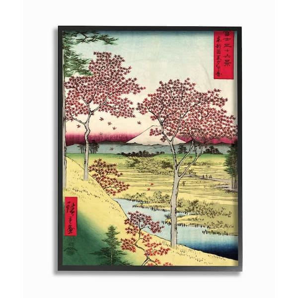 Stupell Industries 16 in. x 20 in. "Eastern Illustration Fields" by Piddix Printed Framed Wall Art