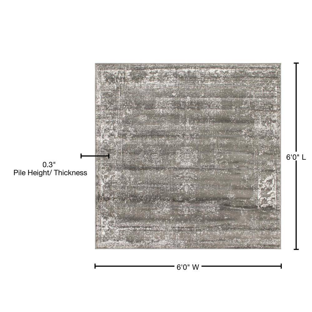 Casino Sofia Dark Grey Square Indoor Easy-Care Rug