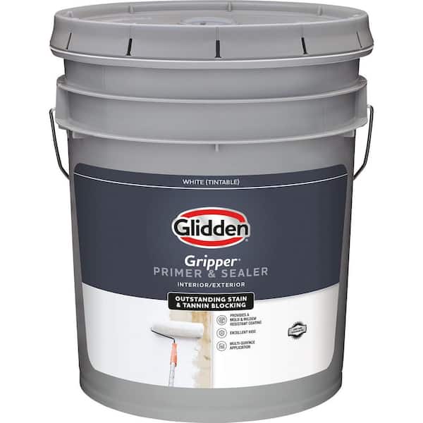 Gripper 5 Gal. Water Based White Interior/Exterior Acrylic Primer Sealer