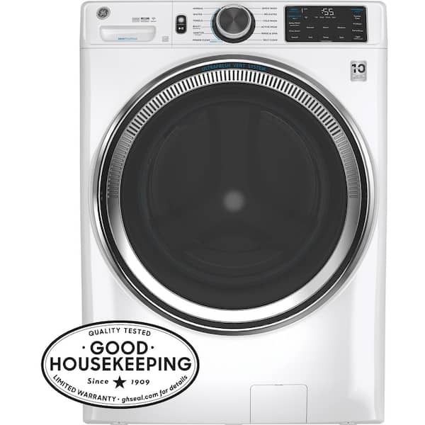 Ge 4 8 Cu Ft White Front Load Washing Machine With Odorblock Ultrafresh Vent System With Sanitize And Allergen Gfw650ssnww The Home Depot
