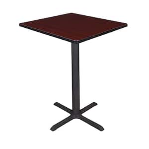 Bucy Mahogany 30 in. Square Cafe Table
