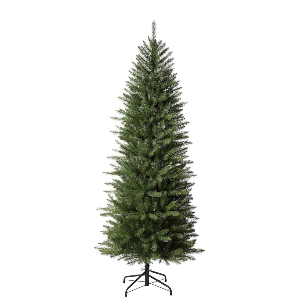 Haute Decor 6.5 ft. Unlit Pencil Dumont Fir Artificial Christmas Tree ...