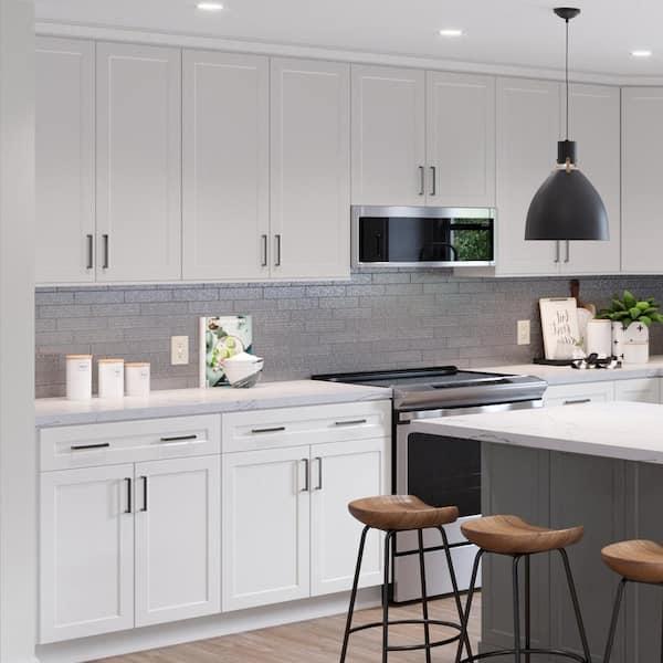 Designer Series Melvern 12 in. W x 0.75 in. D x 12 in. H in White Cabinet Door Sample