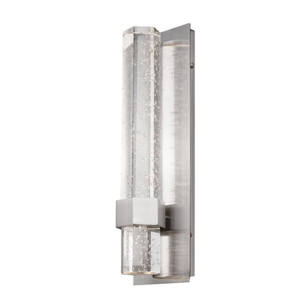 Warwick 15 in. 1 Light 11-Watt Brushed Nickel Integrated LED Wall Sconce
