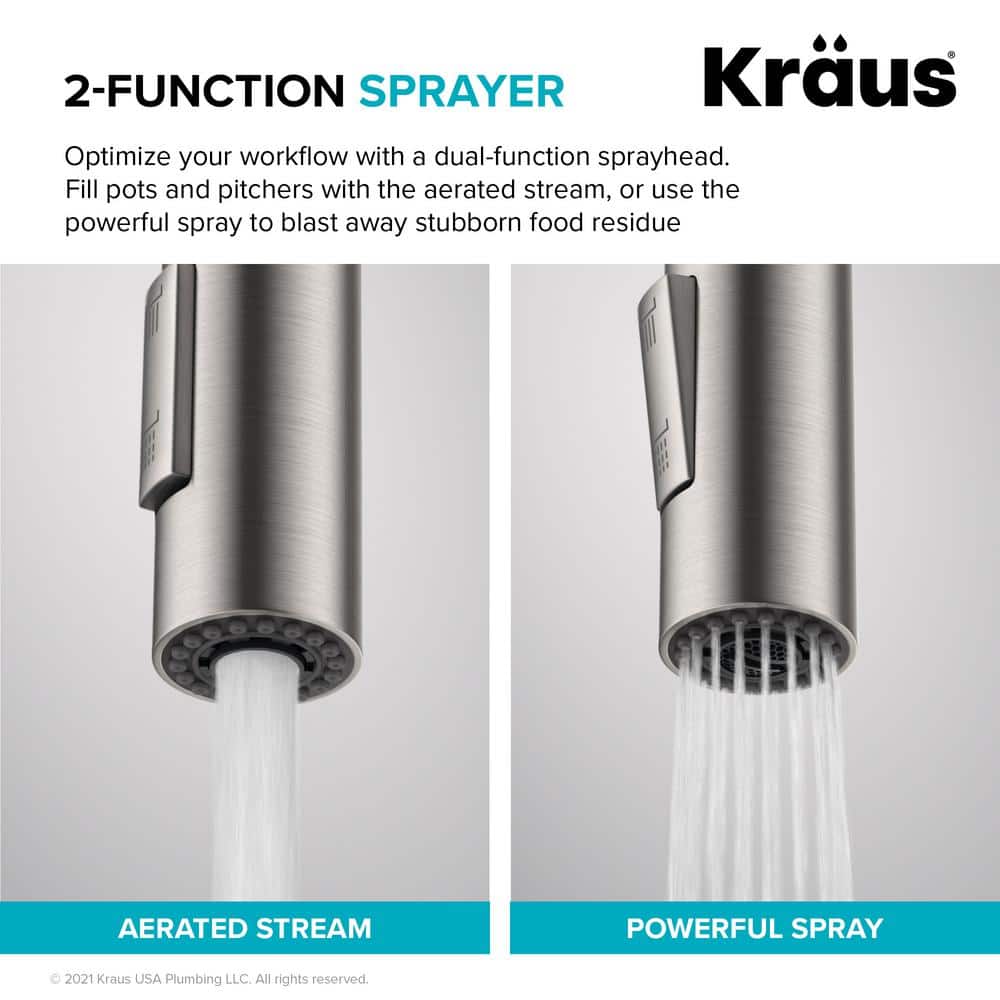 Brushed Brass Single Handle Pull Down Kitchen Faucet