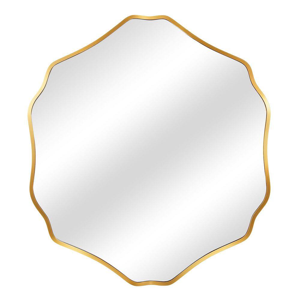 19.7 in. W x 39.4 in. H Oval Gold Decorative Aluminum Alloy Framed Wall Mirror price history on PriceWatchPro