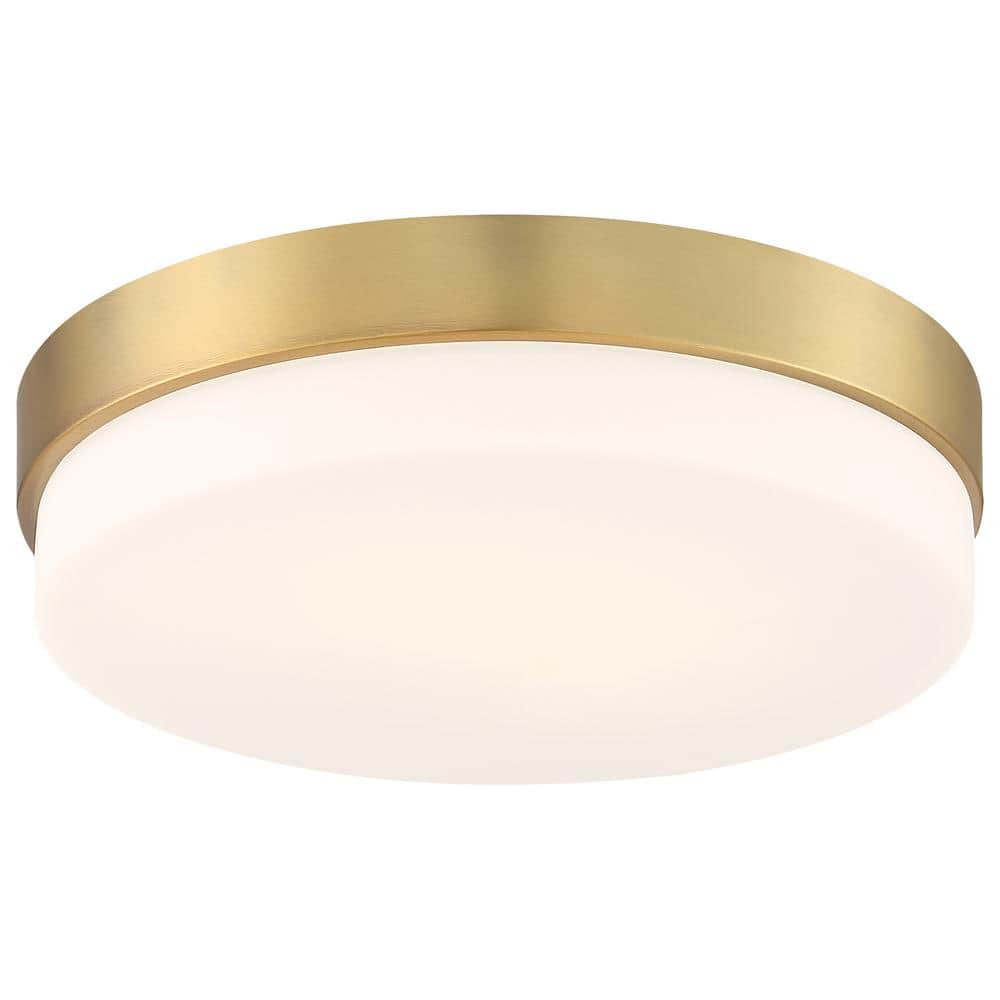 Antique Brushed Brass 14'' LED Flush Mount Ceiling Light