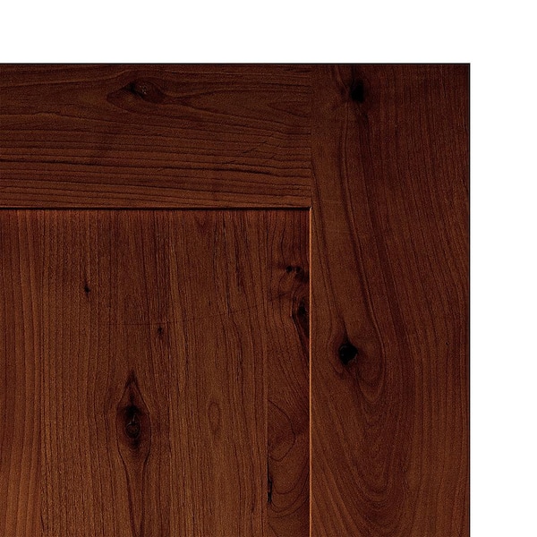 DIY RTA KIT 36in.x80in. Craftsman Left-Hand Knotty Alder Wood Red Chestnut Stain Single Ready To Assemble Interior Door