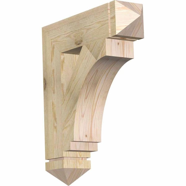 Ekena Millwork 6 in. x 30 in. x 26 in. Douglas Fir Imperial Arts and Crafts Rough Sawn Bracket