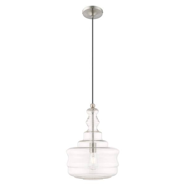 Livex Lighting Art Glass Mini Pendants Light Brushed Nickel Mini Pendant The Home Depot