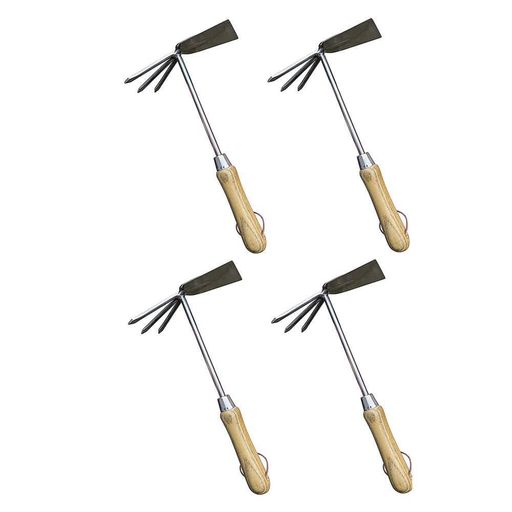 13 in. 3-Tine 100% Recycled Stainless Steel Hand Cultivator with Rust Resis