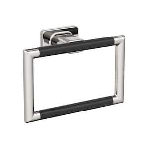 Esquire 5-1/4 in. (133 mm) L Towel Ring in Polished Nickel/Black Bronze