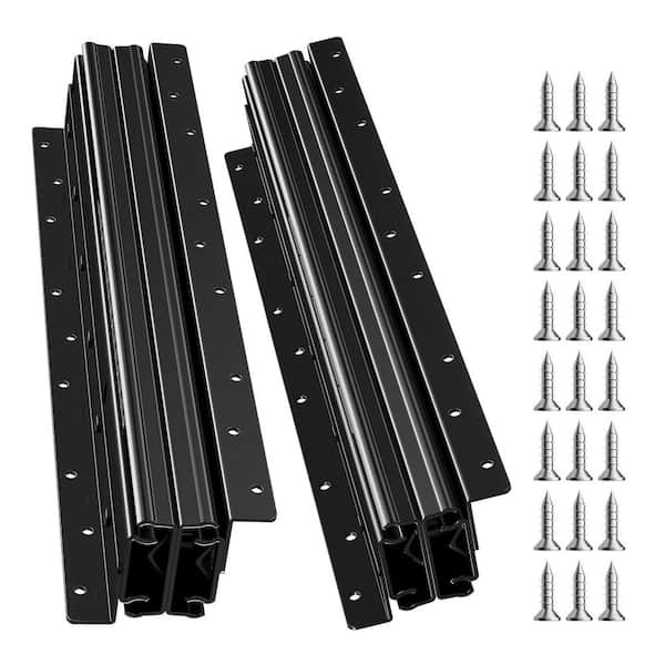 Undermount Drawer Slides, 16 in., Full Extension Under Stair Cabinet Rails, 260 lbs. Capacity Heavy Duty Glides, Black