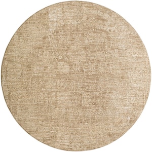 Masterpiece Beige/Tan Traditional 5 ft. Round ft. Indoor Area Rug