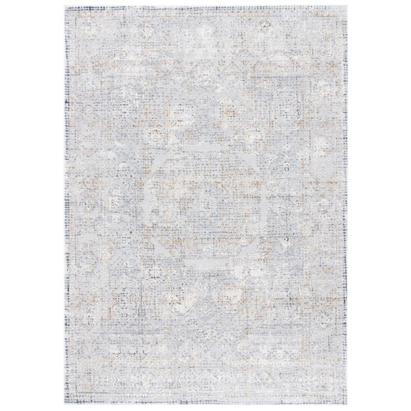 SAFAVIEH Alhambra Light Gray/Gray 4 ft. x 6 ft. Traditional Distressed Area Rug