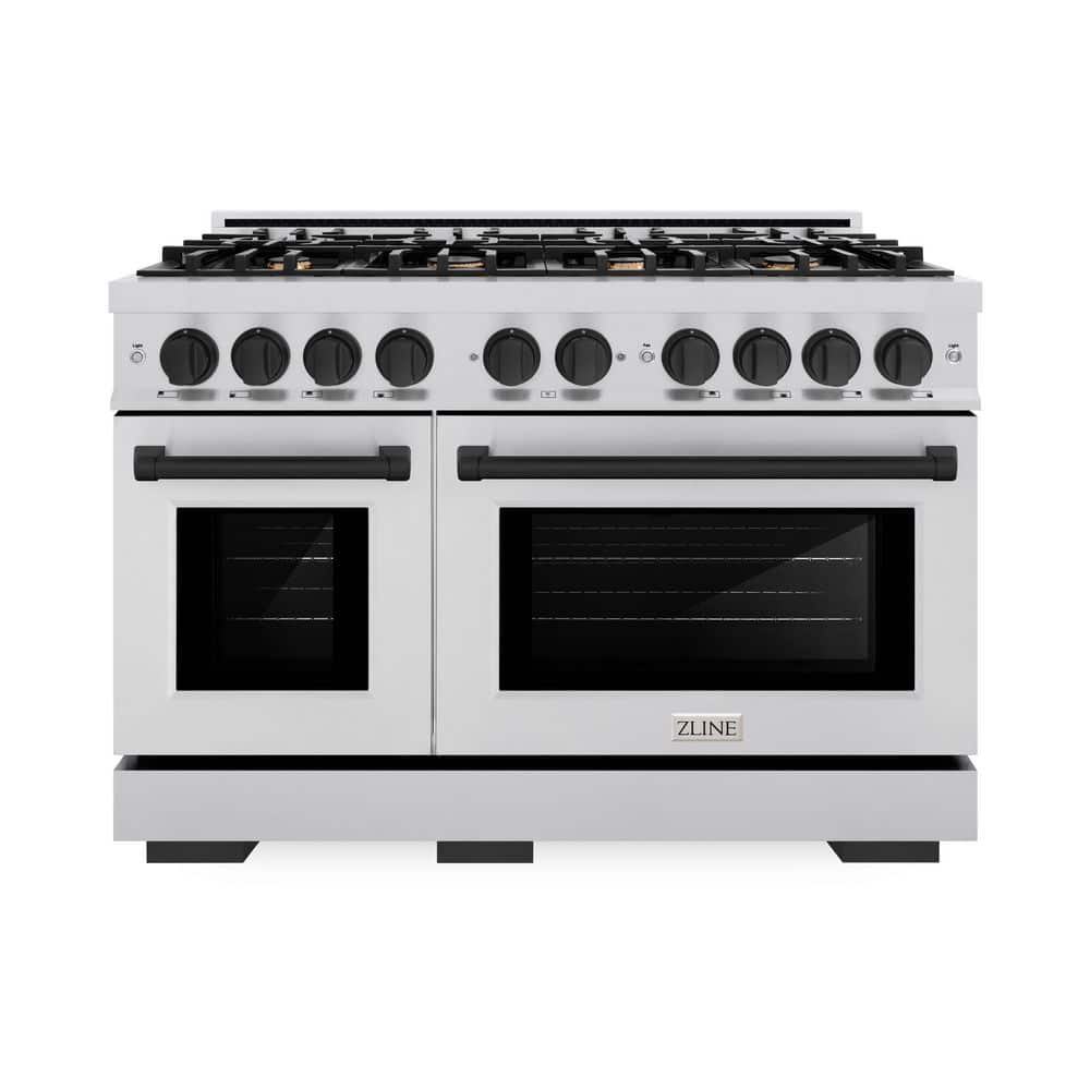 Select 48 in. 8-Burner Dual Fuel Range with Double Oven in Stainless Steel and Matte Black price history on PriceWatchPro