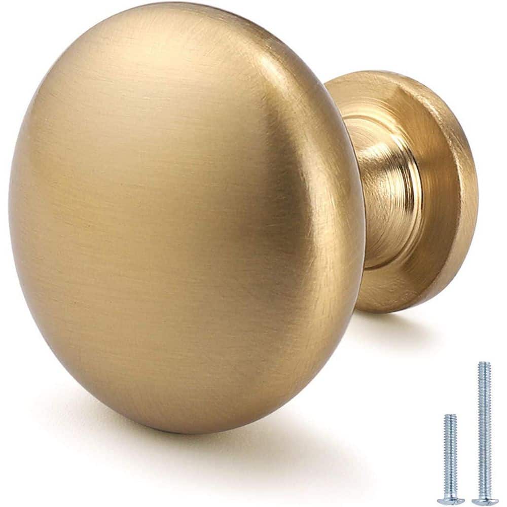 12 Pack Aged Brass Cabinet Knobs 1.2 in. Warm Gold Finish Solid Zinc Alloy Round Drawer Pulls Antique Style price history on PriceWatchPro