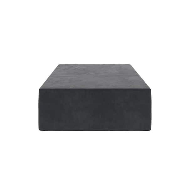 Novogratz The Flower, Gray, Polyester, Rectangular, Pouf