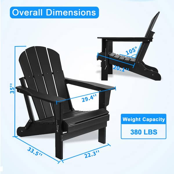 Dura Patio Heavy-Duty Grey Plastic Adirondack Chair with Extra Wide Seat,  Taller Back, Cup-Holder, and 400 lb. Weight Capacity DPHDGREY - The Home  Depot