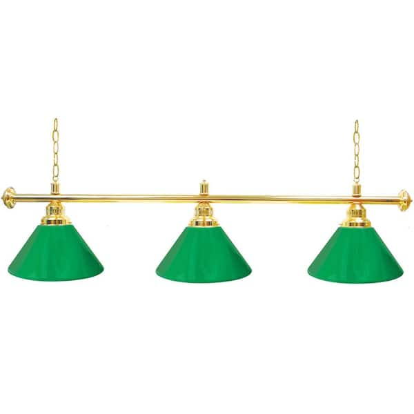 Unbranded 3-Light Green Billiard Light