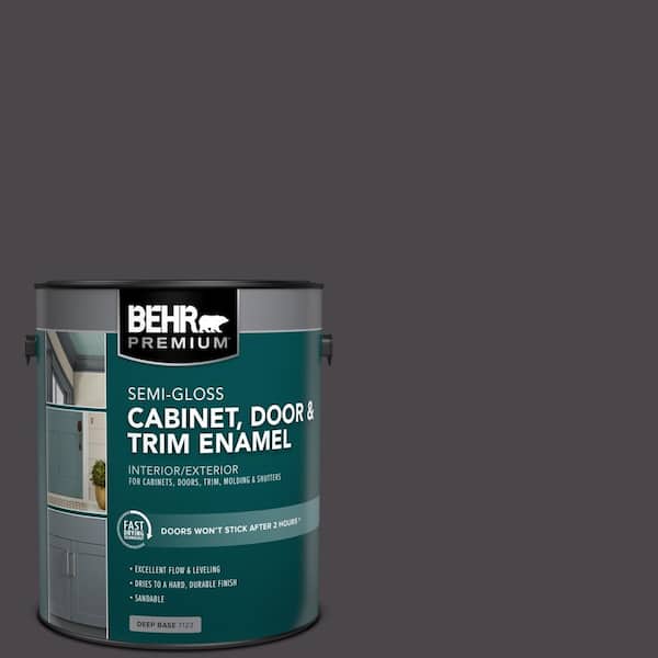 BEHR PREMIUM 1 gal. #N550-7 Catwalk Semi-Gloss Enamel Interior/Exterior Cabinet, Door & Trim Paint