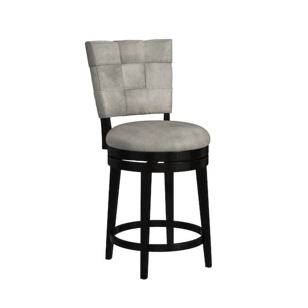 Hillsdale Furniture Kaede Swivel 26 in. Black Counter Stool 4355-828 ...