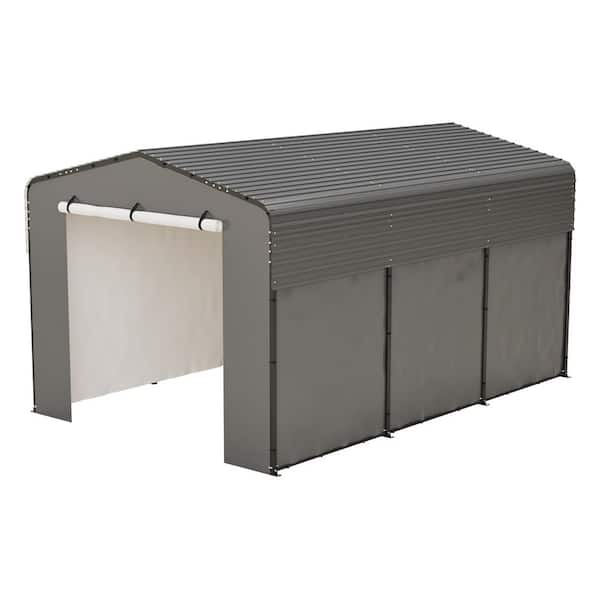 10 ft. W x 15 ft. D x 8.4 ft. H Galvanized Steel Carport Car Canopy and Shelter