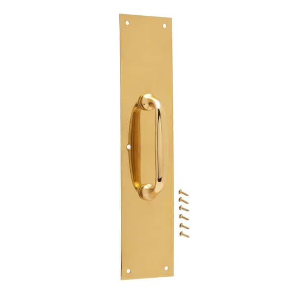 Brass Pull Handle with Plate