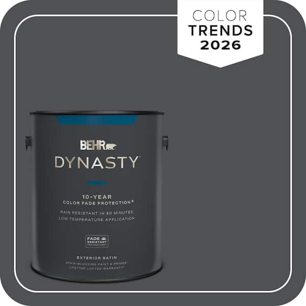 BEHR DYNASTY 1 gal. #PPU18-01 Cracked Pepper Satin Enamel Exterior Stain-Blocking Paint & Primer