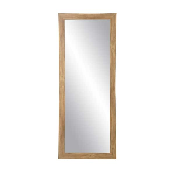 BrandtWorks Medium Light Brown Farmhouse Rustic Mirror (32 in. H X 71 in. W)