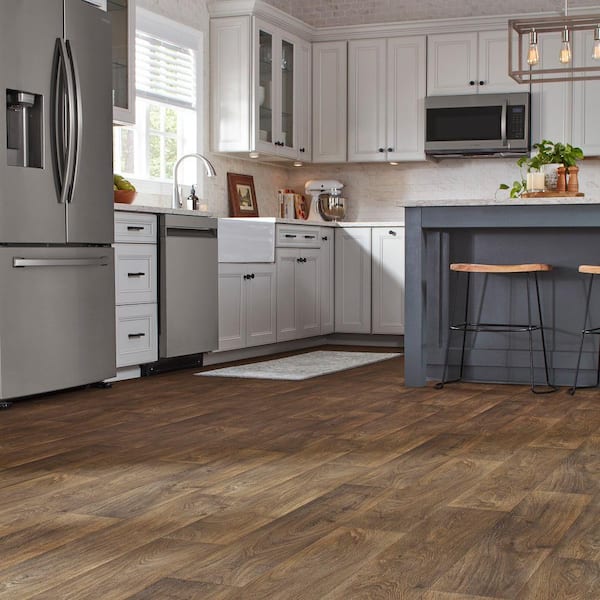 Oat Straw Plank Residential Vinyl Sheet, 10 MIL x 12 ft. W x Custom Length