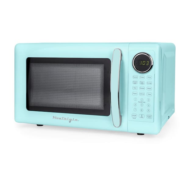 Retro 0.7 Cu Ft Microwave-Aqua