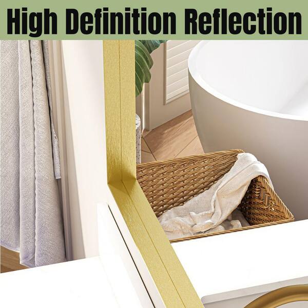 ORGANNICE 22 in. W x 30 in. H Gold Aluminum Rectangle Framed ORGANNICE 22 in. W x 30 in. H Gold Aluminum Rectangle Framed