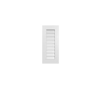 14 in. x 32 in. Vertical Surface Mount PVC Gable Vent: Functional with Standard Frame