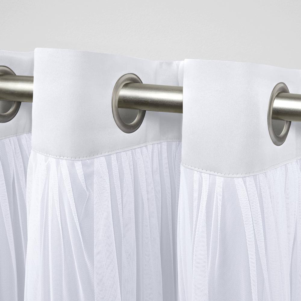 Gray Ombre Blackout Energy Efficient Polyester Drapes, Set of 2