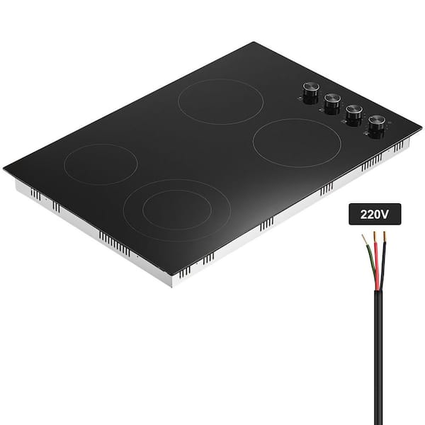 Built-In Electric Cooktop Radiant Ceramic Cooktop 4 Burners 30.3 x 20.5 in., Black 2025 Upgrade