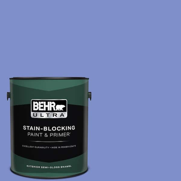 BEHR ULTRA 1 gal. #P540-5 Pansy Garden Semi-Gloss Enamel Exterior Paint & Primer