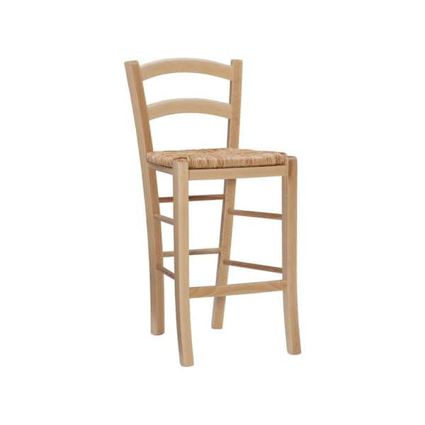 ladder back rush seat counter stool