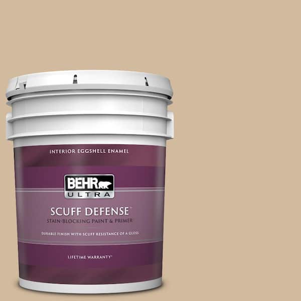BEHR ULTRA 5 gal. #S280-3 Practical Tan Extra Durable Eggshell Enamel Interior Paint & Primer