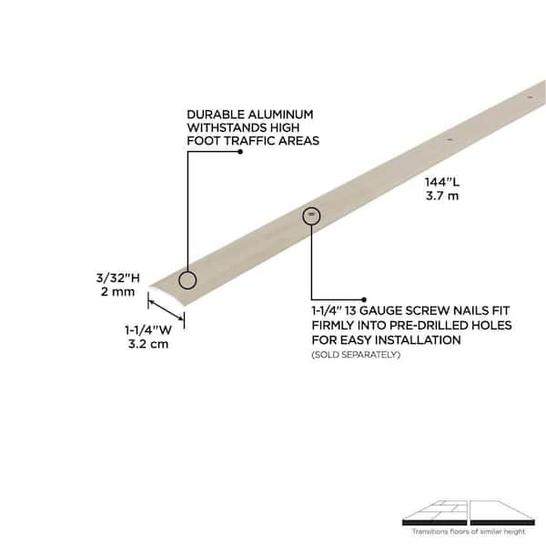 1-1/4""X 144" PEWTER ALUMINUM SEAM BINDER HAMMERED