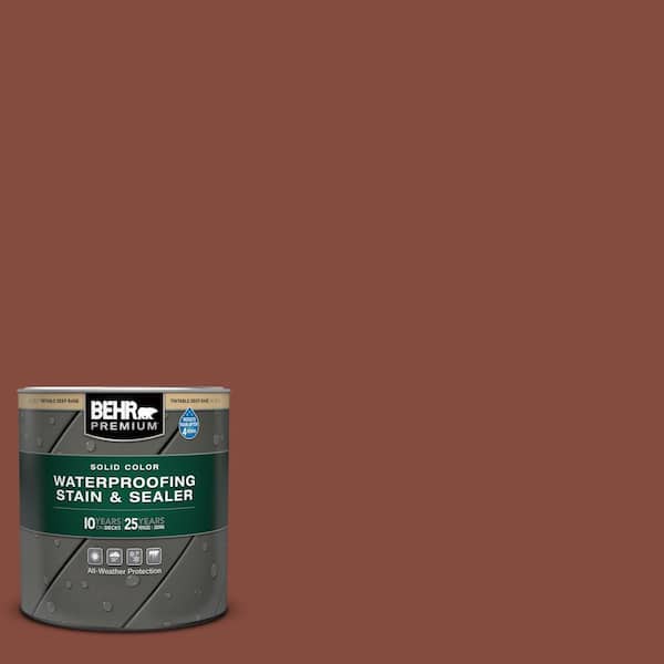 BEHR PREMIUM 1 qt. #S160-7 Red Chipotle Solid Color Waterproofing Exterior Wood Stain and Sealer