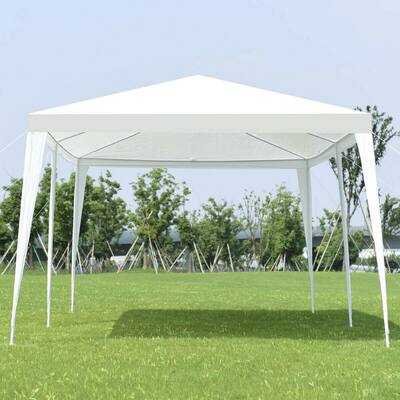10 ft. x 20 ft. White Outdoor Party Wedding Canopy Gazebo Pavilion Event Tent